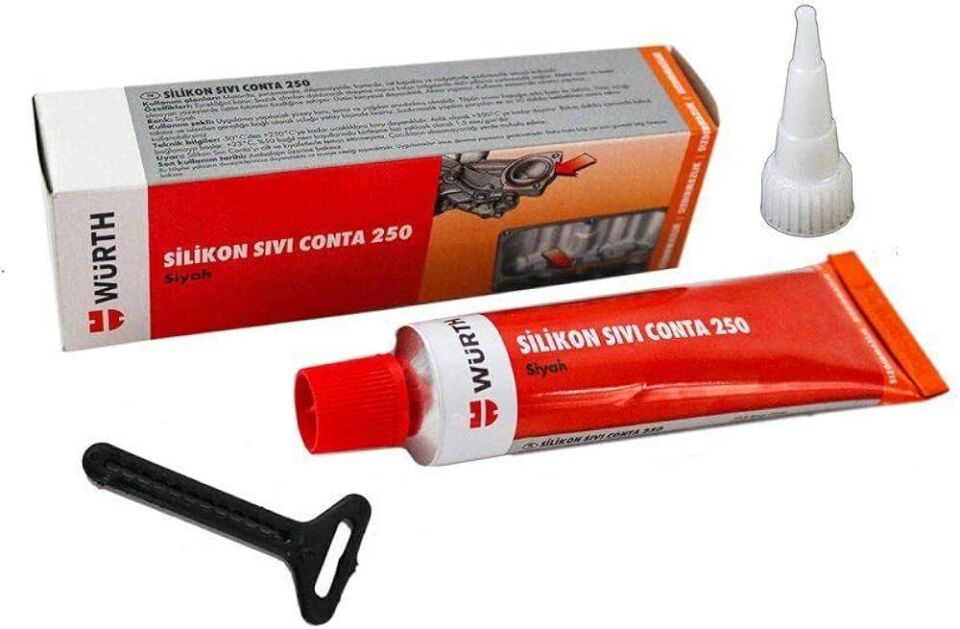 WÜRTH Silikon Sıvı Conta Siyah 250°C 70 ml