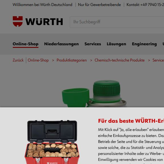 WÜRTH Benzinli Yakıt Sistemi ve Enjektör Temizleyici 300 ml