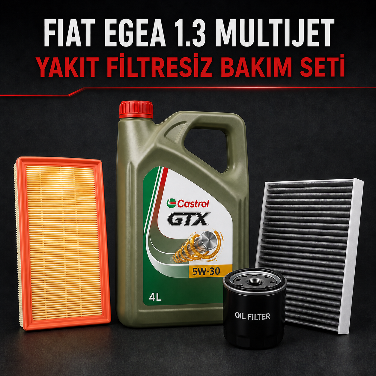 Fiat Egea 1.3 Multijet 2015+ Yağlı Filtre Bakım Seti (Yakıt Filtresiz)