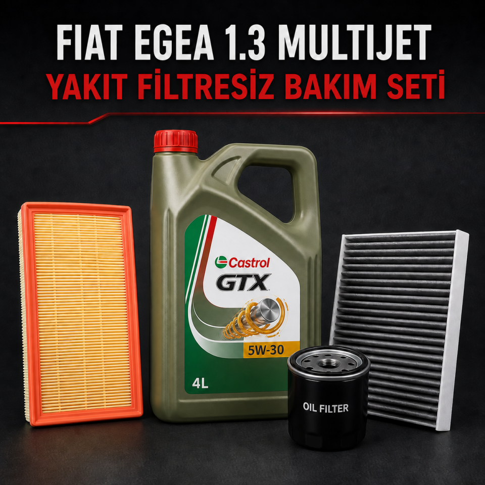 Fiat Egea 1.3 Multijet 2015+ Yağlı Filtre Bakım Seti (Yakıt Filtresiz)