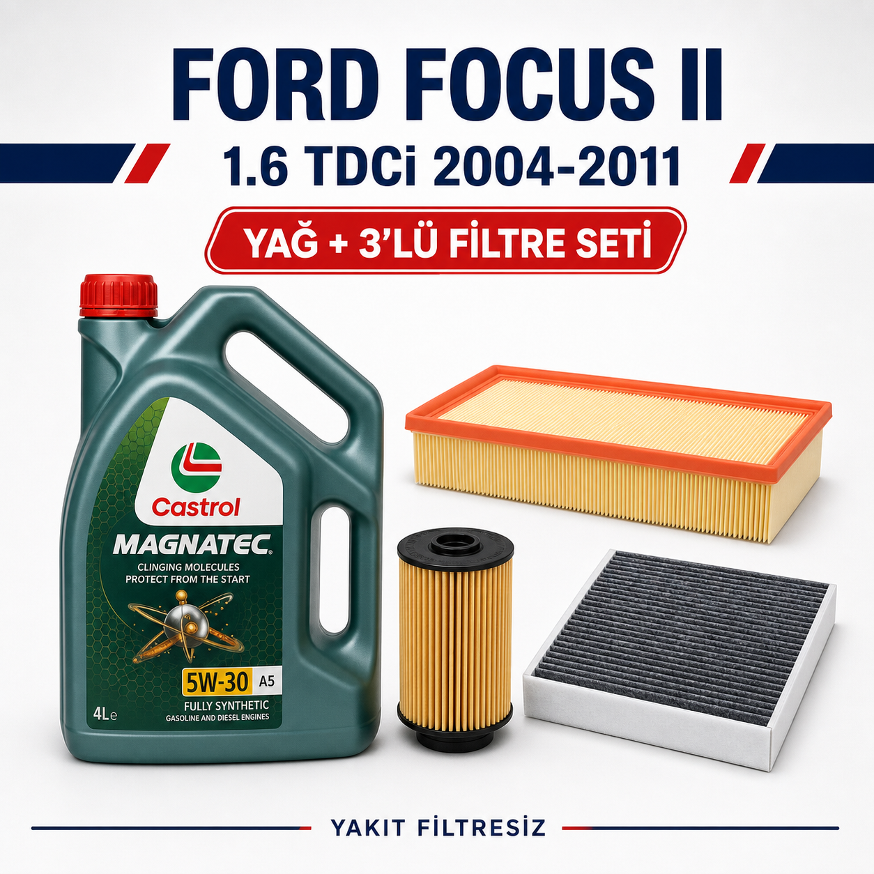 Ford Focus II 1.6 TDCi 2004-2011 Yağlı Bakım Seti